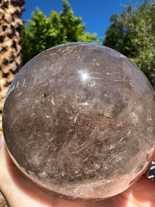 Smoky Quartz Rutile Sphere