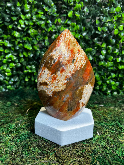 Orange Calcite Jasper Flame