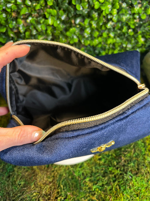 Bee-utiful Velvet Makeup Bag: A Touch of Elegance and Nature's Charms