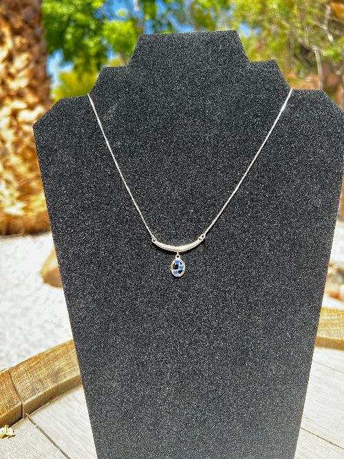 Blue Sapphire Necklace (Set in a 925 sterling silver)
