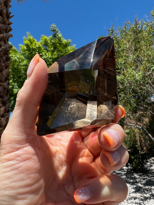 Faceted Smoky Quartz