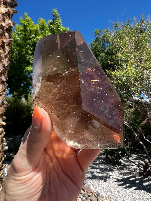 Smoky Quartz Rutile - Faceted