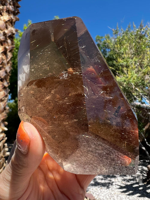 Smoky Quartz Rutile - Faceted