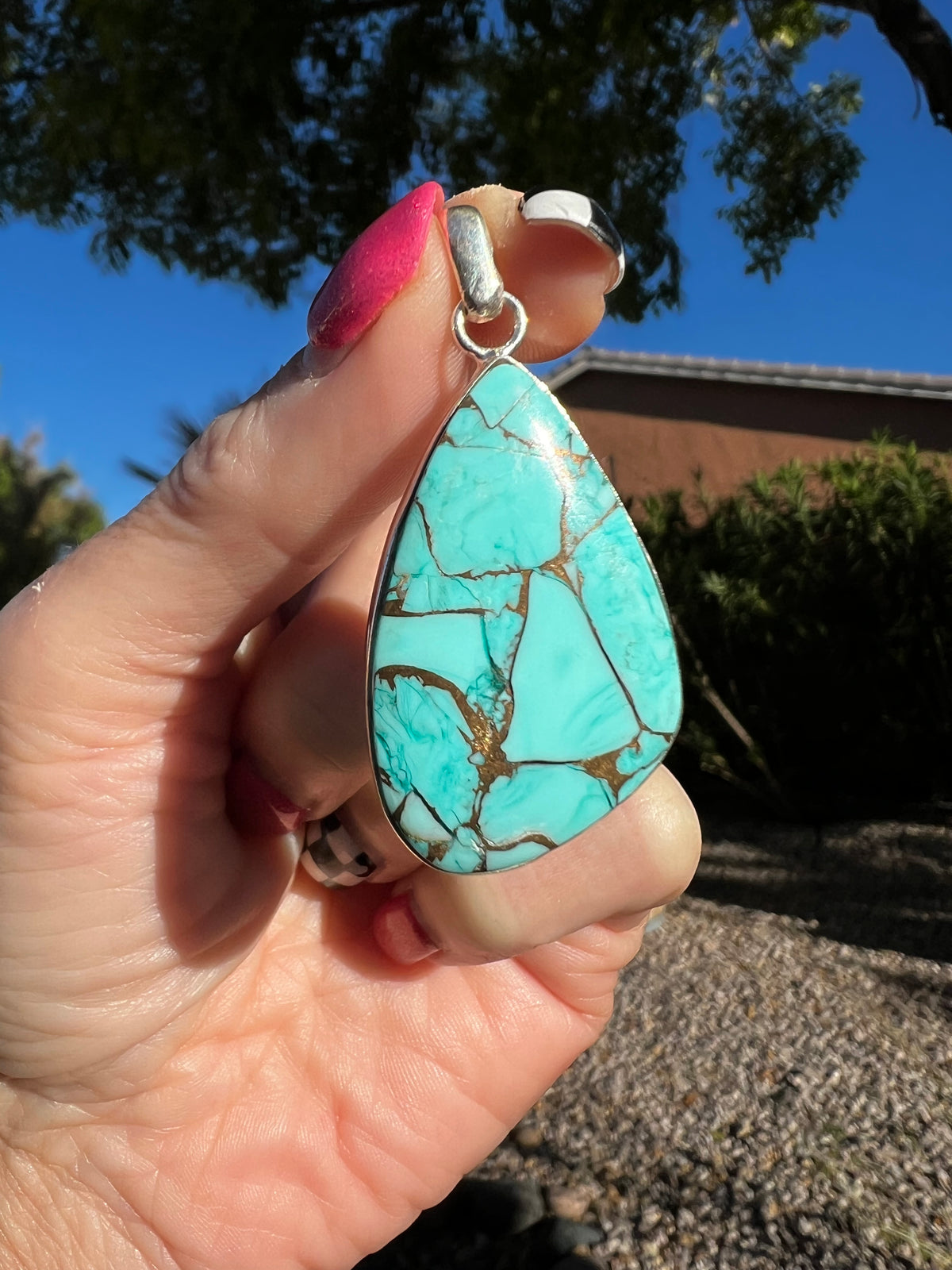 Sleeping Beauty Turquoise Pendant