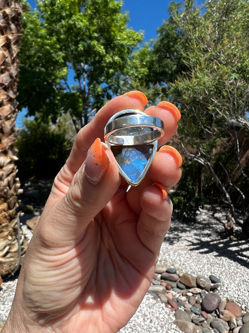 Labradorite Adjustable Ring