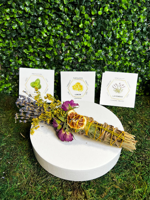Lemon, Lavender, Rose and Mint Smudge Bundle