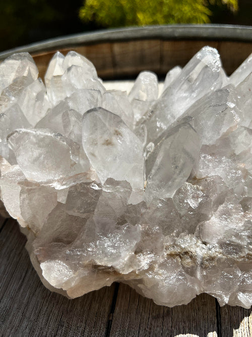 Lemurian Quartz Crystal Cluster