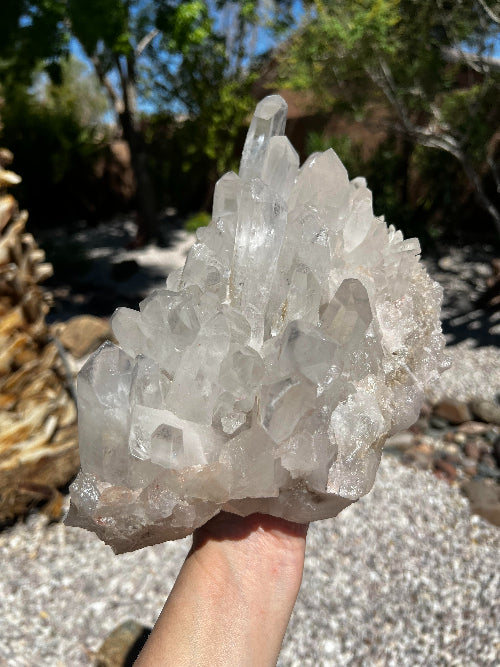 Lemurian Quartz Crystal Cluster