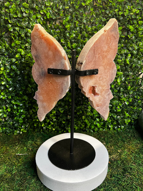 Pink Amethyst Butterfly Carving