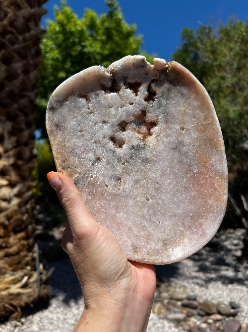 Pink Amethyst Carved Bowl