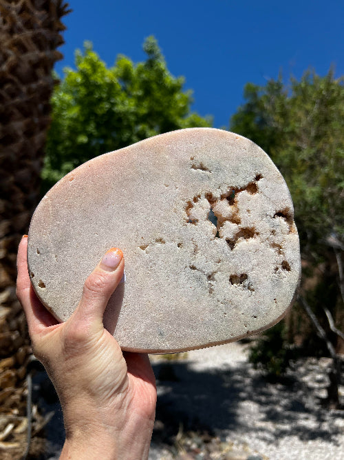 Pink Amethyst Carved Bowl
