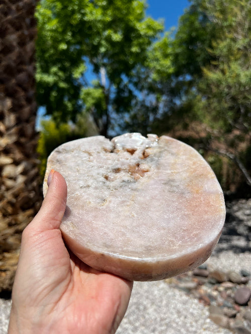 Pink Amethyst Carved Bowl