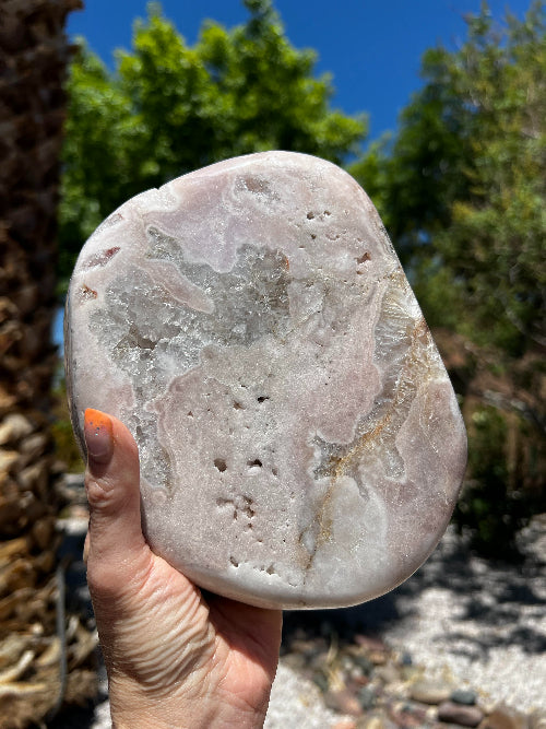 Pink Amethyst Carved Bowl