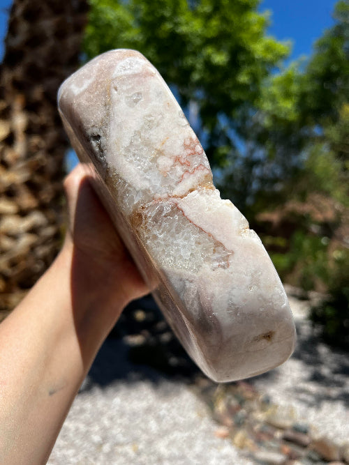 Pink Amethyst Carved Bowl