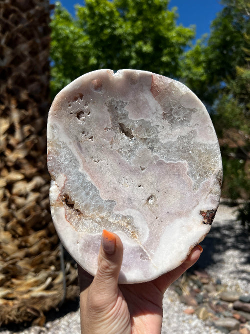 Pink Amethyst Carved Bowl