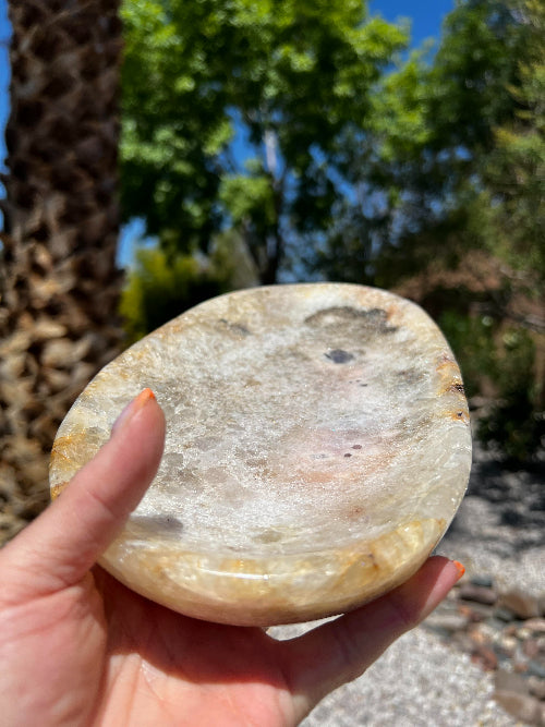 Pink Amethyst Carved Bowl