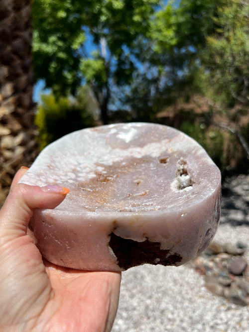 Pink Amethyst Carved Bowl