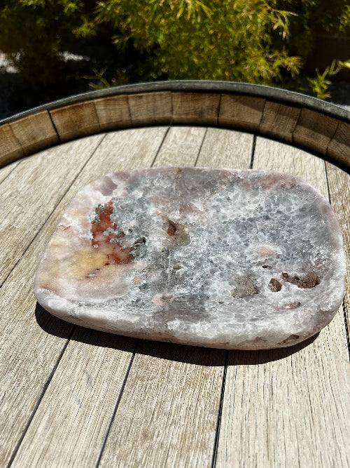 Pink Amethyst Carved Bowl