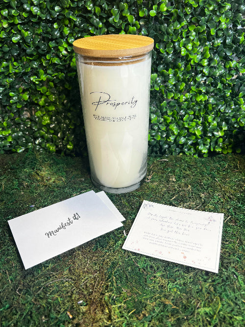 Prosperity Candle - Blue Agave & Sea Salt - 100% Soy Wax (Handpoured)