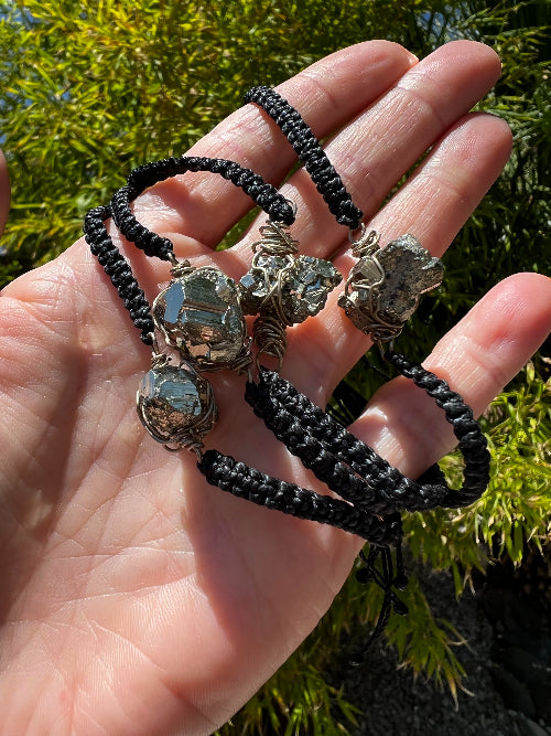 Pyrite Wire Wrapped Bracelet (intuitively chosen)