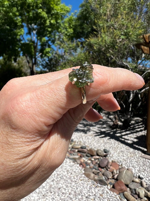Moldavite Ring