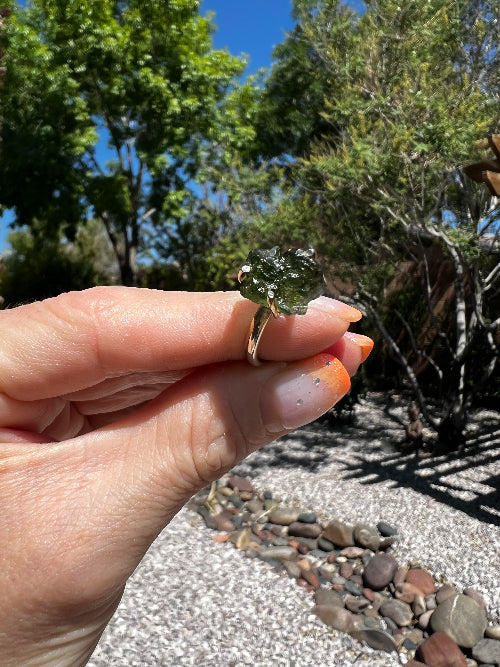 Moldavite Ring