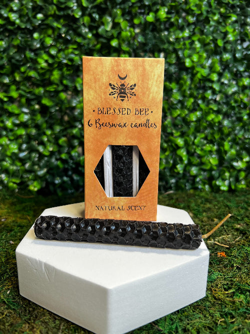Black Beeswax Magic Spell Candles