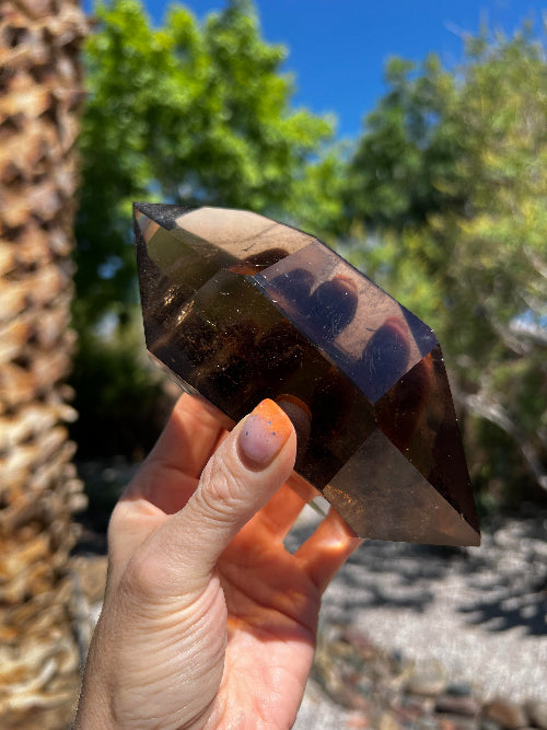 Smoky Quartz Rutile - Double Terminated