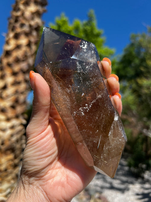 Smoky Quartz Rutile - Double Terminated