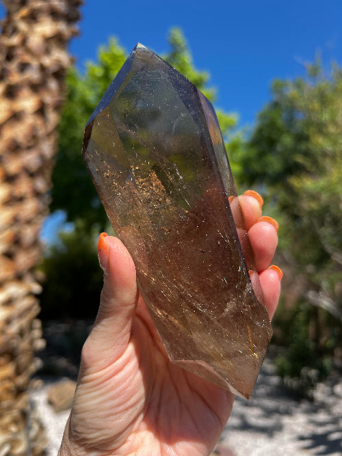 Smoky Quartz Rutile - Double Terminated