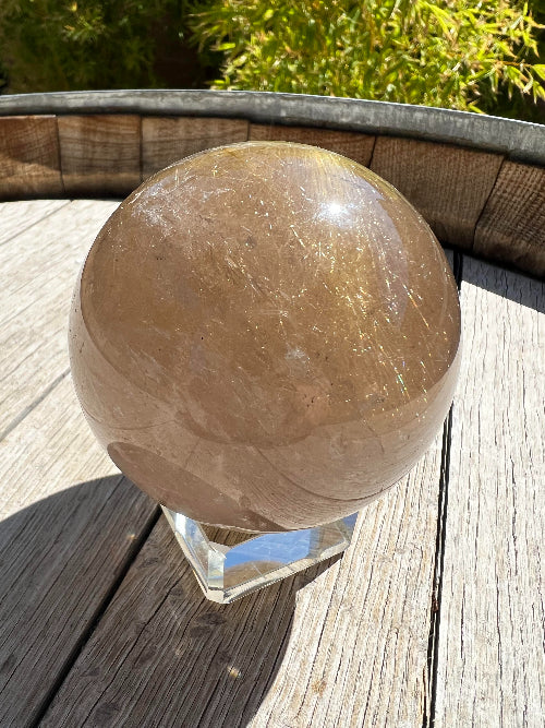 Smoky Quartz Rutile Sphere