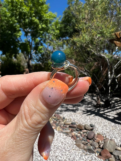 Swedish Blue Love Knot Ring