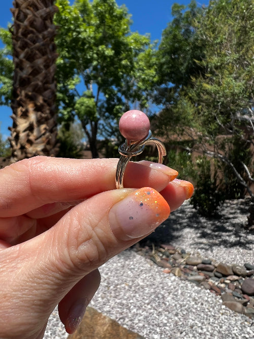 Thulite Love Knot Ring