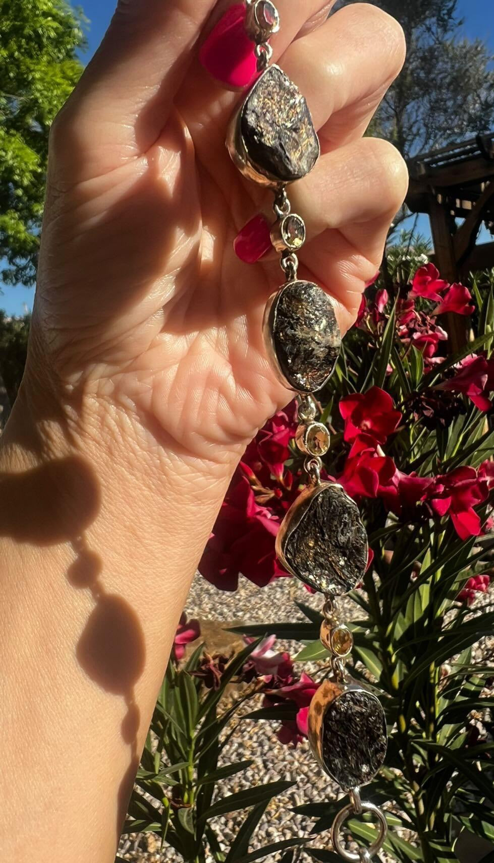 Astrophyllite with Citrine Bracelet