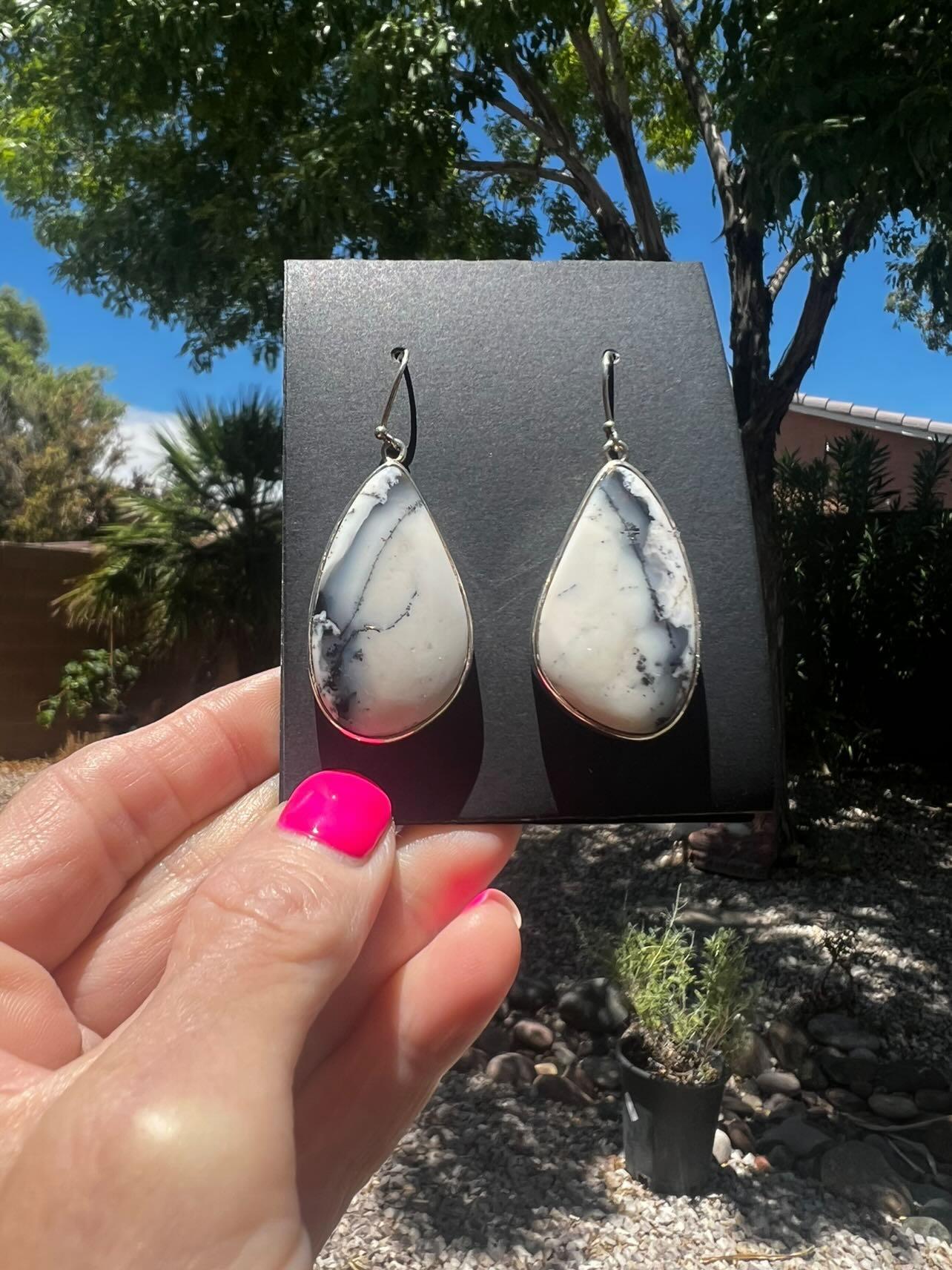 Dendritic Agate Earrings