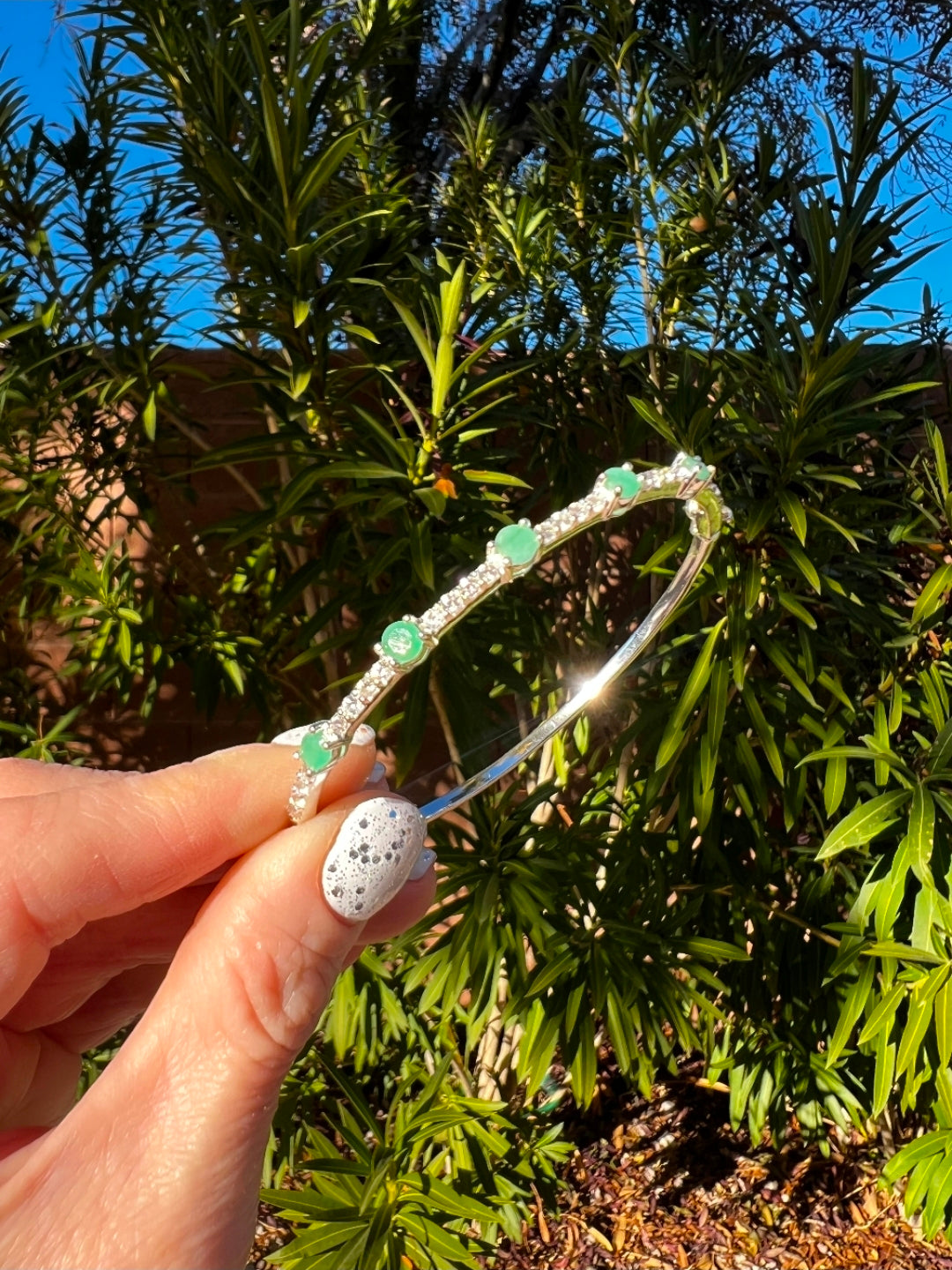 Emerald with Topaz Bracelet