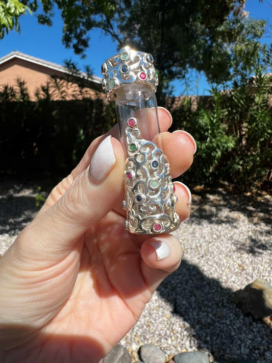 Multi Gemstone, Perfume Bottle Spell Jar