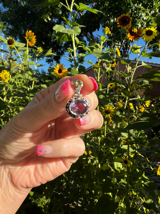 Amethyst and Peridot Pendant