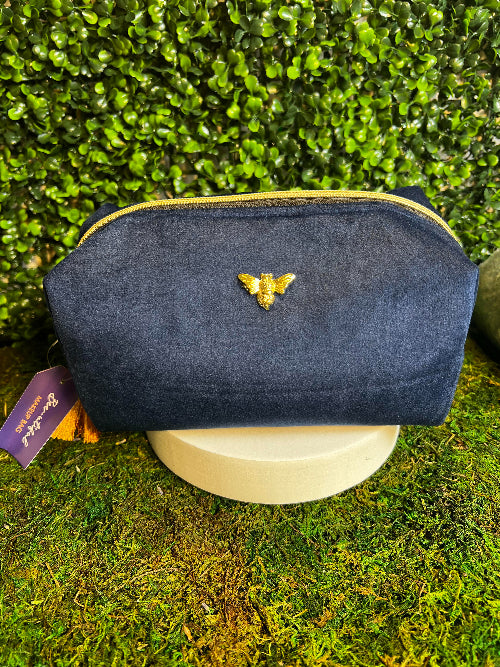 Bee-utiful Velvet Makeup Bag: A Touch of Elegance and Nature's Charms