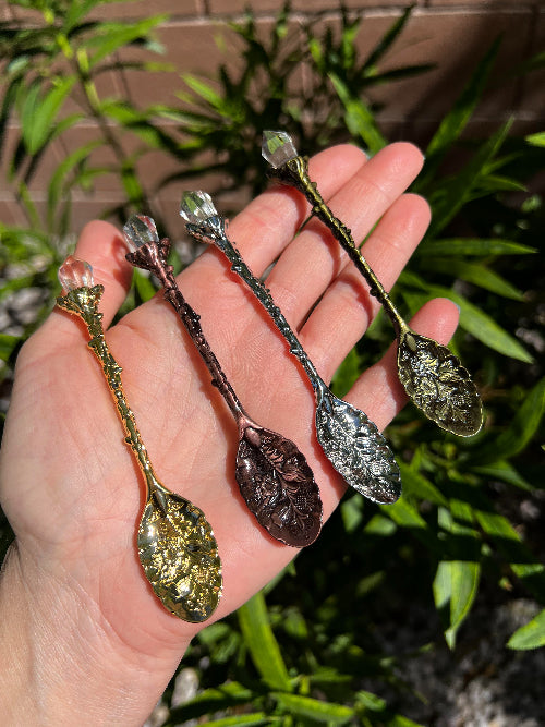 Crystal Ritual Spoons (Silver)