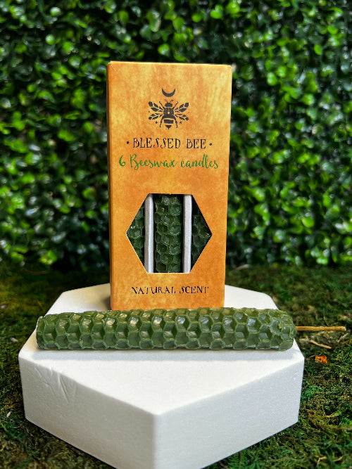 Green Beeswax Magic Spell Candles