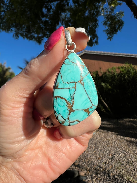 Sleeping Beauty Turquoise Pendant
