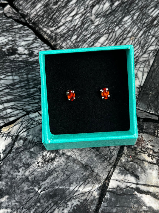 Orange Kyanite Stud Earrings