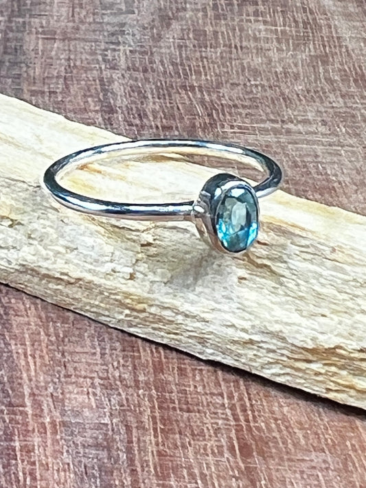 Blue Apatite Ring