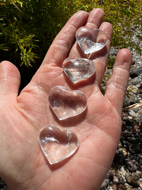 Clear Quartz Hearts: Embracing Love, Clarity, and Healing
