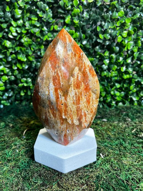 Orange Calcite Jasper Flame