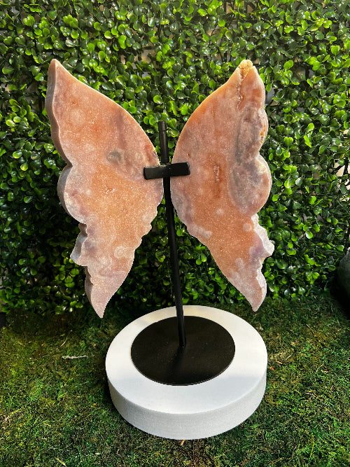 Pink Amethyst Butterfly Carving