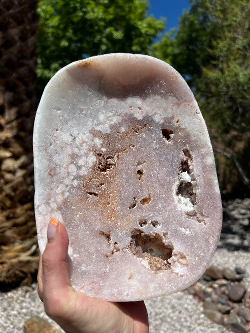 Pink Amethyst Carved Bowl