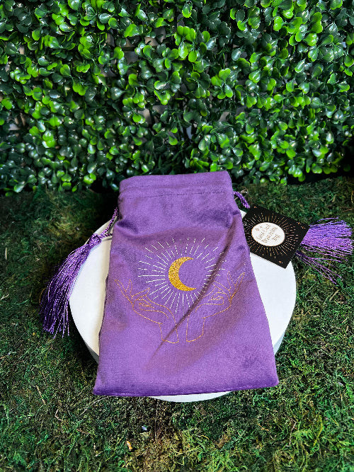 Tarot Card Drawstring Pouch (Purple)