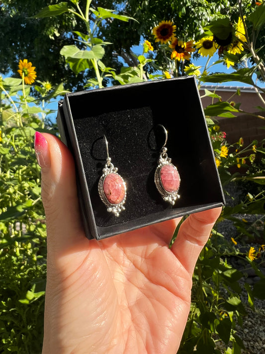 Rhodochrosite Earrings